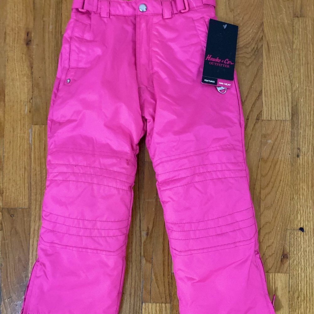 NWT Hawke & Co Kids Snow Pants Pink Size 4